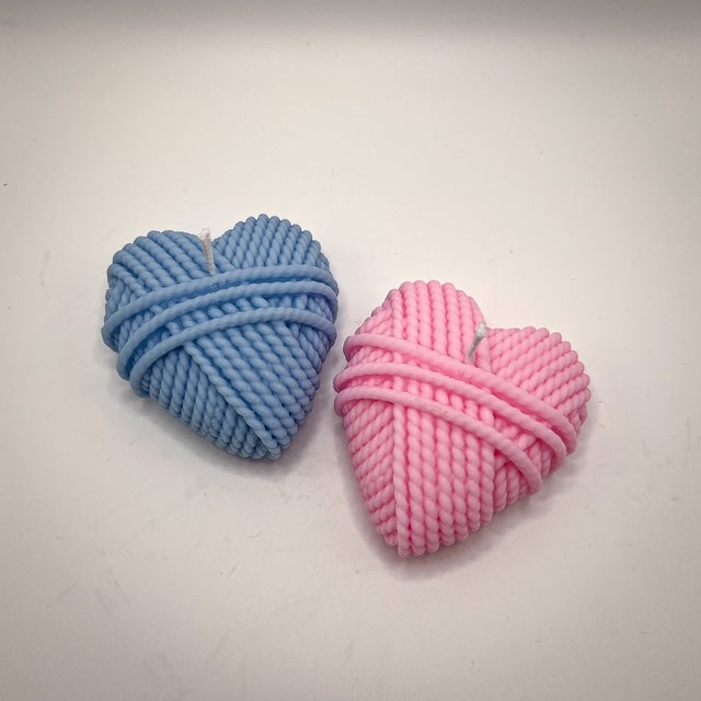 Vela corazón hilos